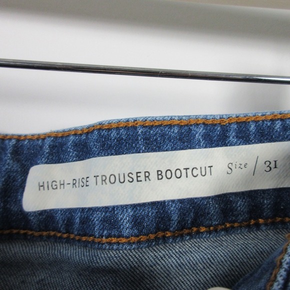 Pilcro Anthropologie High Rise Trouser Bootcut Jeans Women 31 Button Fly 684 - Picture 4 of 13